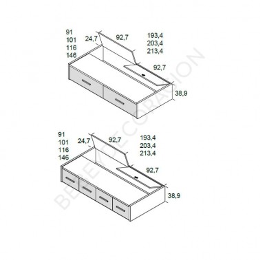 Cama compacta con arcon Trak