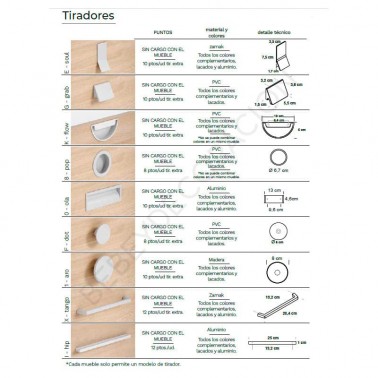 Arcon lateral con hueco y cajones Ros