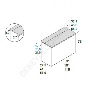Arcon con tapa elevable Ros