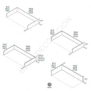 Brazos para cama compacta