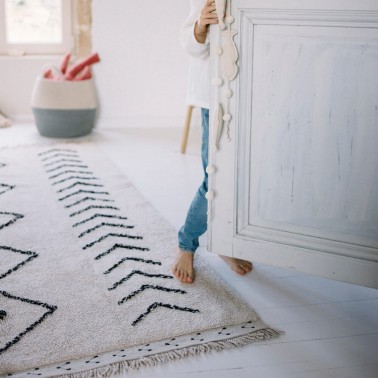 ▷ Alfombra lavable Estrellas tricolor rosa de Lorena Canals