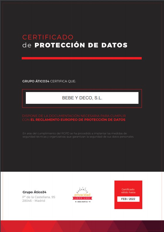 Certificado Protección de Datos